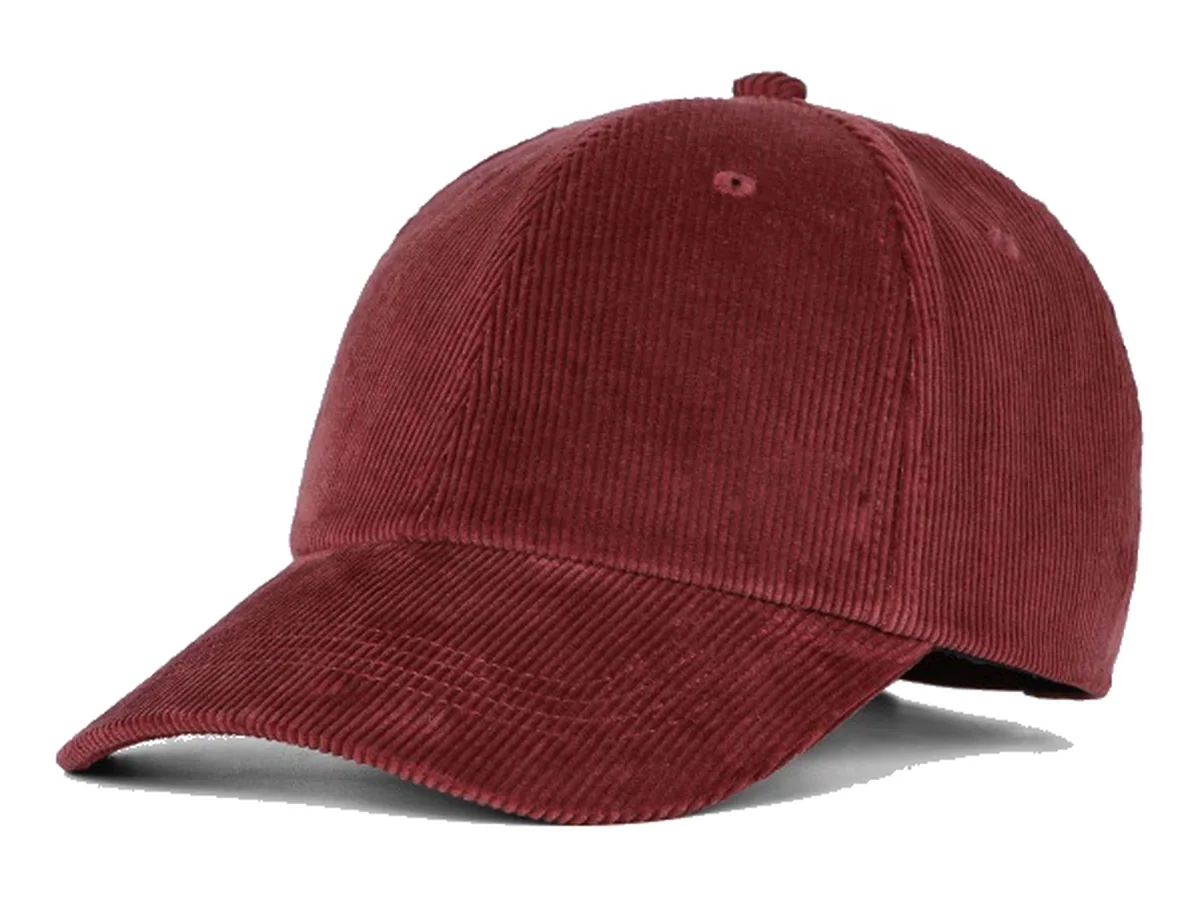 Custom burgundy 6-panel baseball cap with an embroidery-ready front panel for retail brands - Crownflow Headwear